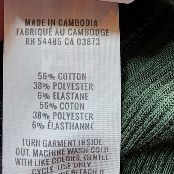 Aerie | High Waisted Variegated Rib Cropped Kick Flare Pants Green Womens Large - Picture 9 of 9